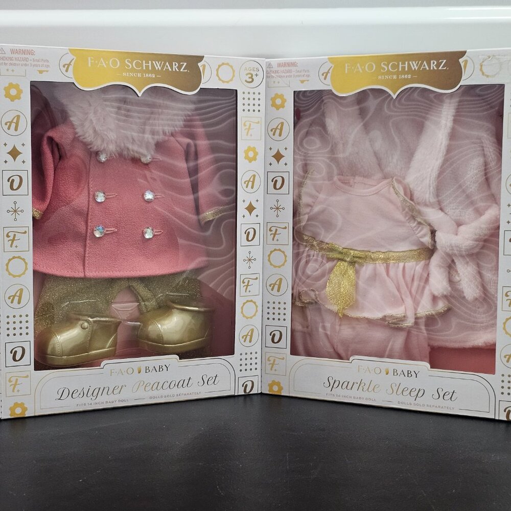 FAO Schwarz 14-inch Baby Doll Fashion Set Bundle
